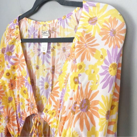 L*SPACE | Feelin’ Fine Cutout Mini Dress in Oopsie Daisy Print Women’s Size M - Picture 5 of 14